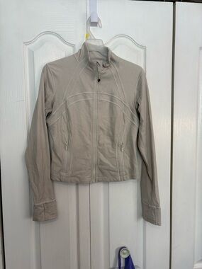 Light Beige Women's Zip-Front Jacket